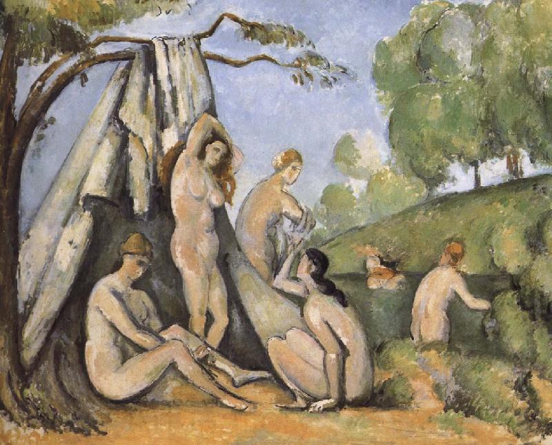Paul Cezanne Bath woman who Norge oil painting art